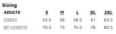 Adult sizing